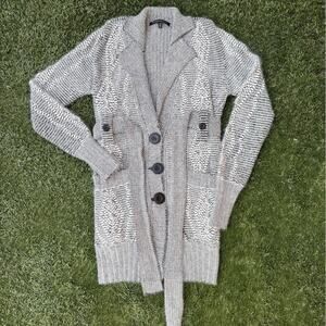 Alessandro Dell’Acqua Made in Italy Soft Wool Angora Blend Long Line Cardigan 10